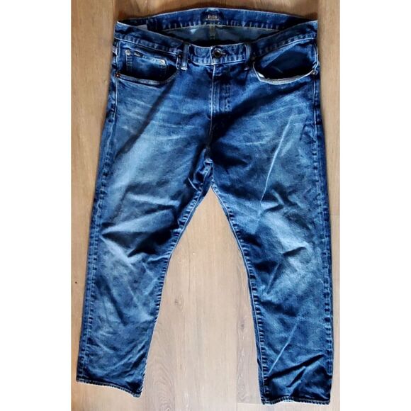 VTG Jeans Polo Ralph Lauren The Classic 36x30 Button & Zip Medium Wash Denim - Picture 2 of 11
